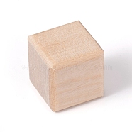Natural Wood Beads, Cube, Undrilled/No Hole Beads, BurlyWood, 20x20x20mm(WOOD-E010-03)