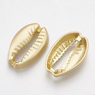 Smooth Surface Alloy Links connectors, Cowrie Shell Shape, Matte Gold Color, 19x12x4mm(X-PALLOY-S117-004)