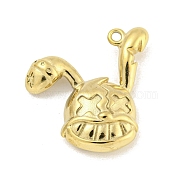 304 Stainless Steel Pendants, Rabbit Charm, Real 14K Gold Plated, 23.5x24.5x5.5mm, Hole: 1.6mm(STAS-P356-28G)