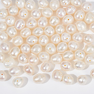 1 Strand Natural Cultured Freshwater Pearl Beads Strands, Rice, Seashell Color, 5~6.5x5.5~6x4.5~5mm, Hole: 0.5mm, about 69pcs/strand, 14.25 inch(36.2cm)(PEAR-NB0002-40)