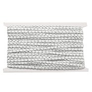 Polyester Wavy Lace Trim, for Curtain, Home Textile Decor, White, 1/4 inch(7.5mm)(OCOR-K007-09B)