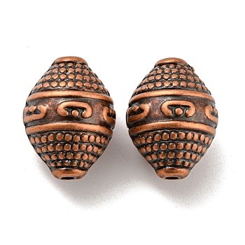 Alloy Beads, Barrel, Red Copper, 20.5x15mm, Hole: 1.8mm