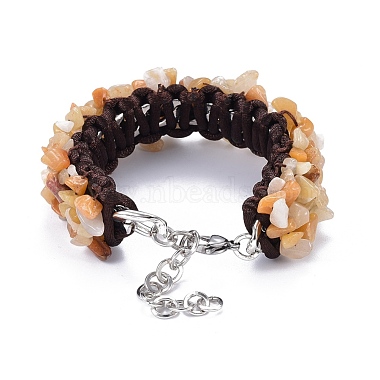 Natural Chip Mixed Stone Bracelets(BJEW-F379-01)-3
