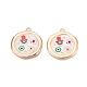 Printed Alloy Enamel Pendants(ENAM-N071-10G-02)-1