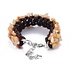 Natural Chip Mixed Stone Bracelets(BJEW-F379-01)-3