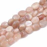 Natural Sunstone Beads Strands, Oval, 8~15x8~10x4~10mm, Hole: 1mm, about 36~42pcs/strand, 15.7 inch(X-G-S331-8x10-011)