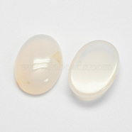 Natural White Agate Cabochons, Oval, 25x18x7~10mm.(X-G-D860-A14)