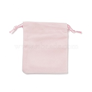 Velvet Jewelry Bags, Pink, 11.8x10cm(TP-E001-4)