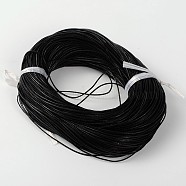 Cowhide Leather Cord, Leather Jewelry Cord, Black, about 1.2mm thick(NPS001Y-1)