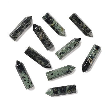 Natural Kambaba Jasper Pointed Pendants, Faceted, Bullet, 30~33x8~9mm, Hole: 1.4~1.6mm