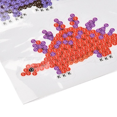Kits de pegatinas de pintura de diamante de dinosaurio diy para niños(DIY-O016-13)-3
