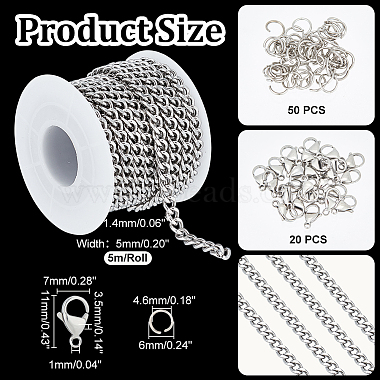 unicraftale набор для изготовления браслета-цепочки и ожерелья своими руками(DIY-UN0004-19)-3