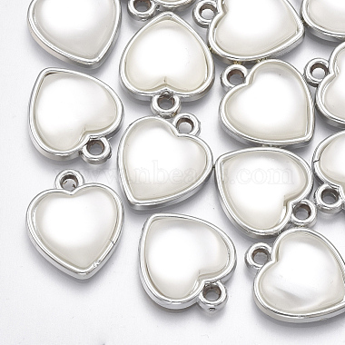 Platinum White Heart Acrylic Pendants