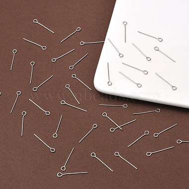 Stainless Steel Eye Pin Jewelry Findings(X-STAS-E013-0.6x20mm)-4