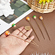 gorgecraft 5pcs 5 couleurs mignons bâtons de cheveux en résine orange(OHAR-GF0001-18)-3