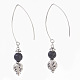 Natural Lava Rock Beads Dangle Earrings(EJEW-JE02811-09)-1