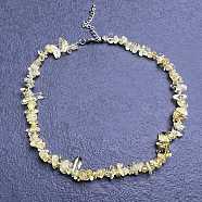 Natural Citrine Chip Beaded Necklaces for Women(IW6789-59)