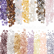 Elite DIY Beads Sets, Including Glass Bugle Beads, Ceylon Glass Seed Beads, Natural Mixed Gemstone Chip Beads, Mixed Color, Glass Beads: 6x1.8mm, Hole: 0.6mm, 3mm, Hole: 1mm(DIY-PH0003-65)