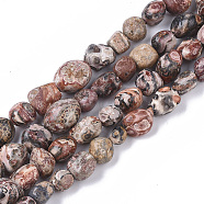 Natural Leopard Skin Jasper Beads Strands, Nuggets, Tumbled Stone, 5~11x5~8x3~6mm, Hole: 0.8mm, about: 52~56pcs/Strand, 15.94 inch(40.5cm)(X-G-S363-032)