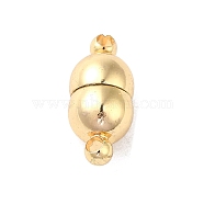 Rack Plating Brass Magnetic Clasps, Long-Lasting Plated, Light Gold, 15.5x7x7mm, Hole: 1.8mm(KK-D100-14KCG)