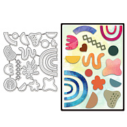 Boho Style Carbon Steel Cutting Dies Stencils, for DIY Scrapbooking, Photo Album, Decorative Embossing Paper Card, Stainless Steel Color, Mixed Shapes, 93x85x0.8mm(DIY-WH0309-1406)