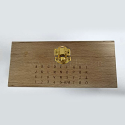 Wood Boxes, with 36 Holes, for Letter and Number Stamp Set, Rectangle, BurlyWood, 17.5x11.1x7.7cm(ODIS-WH0005-47)