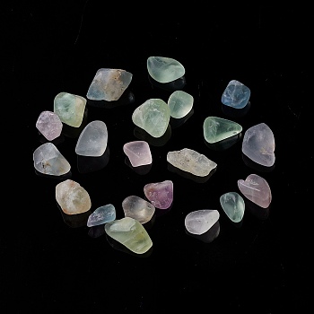 Natural Fluorite Chip Beads, No Hole/Undrilled, 5~10.5x5~7x2~4mm