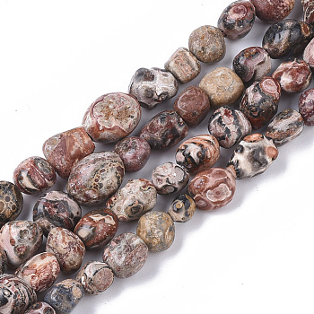Natural Leopard Skin Jasper Beads Strands, Nuggets, Tumbled Stone, 5~11x5~8x3~6mm, Hole: 0.8mm, about: 52~56pcs/Strand, 15.94 inch(40.5cm)