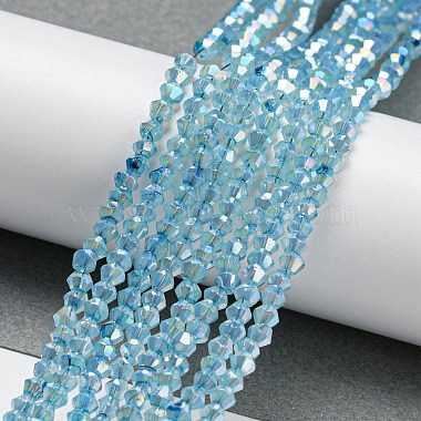 Baking Painted Transparent Glass Beads Strands(DGLA-F002-04E)-2