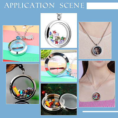 Elite 5Pcs 5 Colors Alloy Rhinestone Pendant Cabochon Open Back Settings(RB-PH0001-22)-6