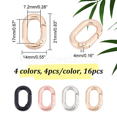 16Pcs 4 Colors Alloy Spring Gate Rings(FIND-PH0009-48)-2