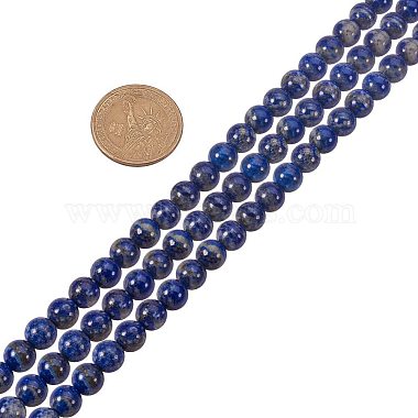 Natural Lapis Lazuli Bead Strands(G-PH0028-8mm-16)-3