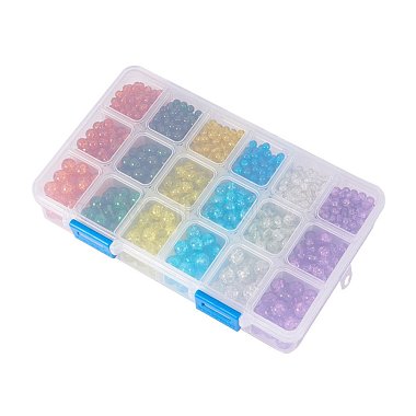 PandaHall Elite Spray Painted Crackle Glass Beads(CCG-PH0002-04)-8
