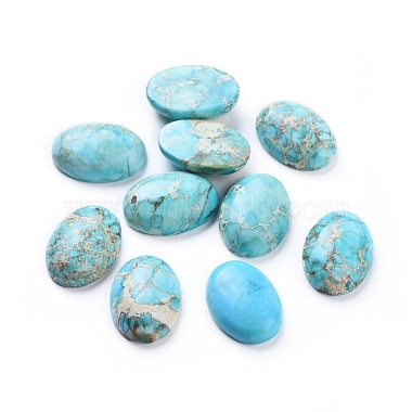 18mm Turquoise Oval Imperial Jasper Cabochons