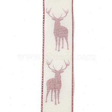 Cinta de regalo de lino de imitación de poliéster con tema navideño(SRIB-P020-01A)-5