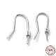 Rhodium Plated 925 Sterling Silver Earring Hooks(STER-P056-14P)-1