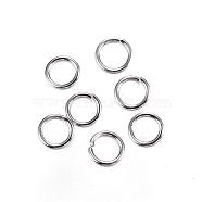 304 Stainless Steel Jump Rings, Open Jump Rings, Stainless Steel Color, 3.5x0.6mm, 22 Gauge, Inner Diameter: 2.3mm(STAS-D448-095P-3.5mm)