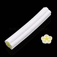 Luminous Handmade Polymer Clay Nail Art Decoration, Fashion Nail Care, No Hole Tubes, Flower, Pale Goldenrod, 47~50x8~10x8~10mm(CLAY-T016-85F)