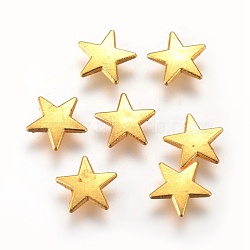 Zinc Alloy Cabochons, for DIY Crystal Epoxy Resin Material Filling, Star, Golden, 7.5x8x1mm(PALLOY-WH0036-24G-1)
