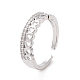 Clear Cubic Zirconia Hollow Out Heart Open Cuff Ring(RJEW-E072-08P)-1