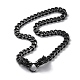 Ion Plating(IP) 304 Stainless Steel Diamond Cut Curb Chain Necklaces(NJEW-P288-02AS)-1