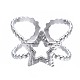 304 Stainless Steel Star Open Cuff Ring(RJEW-T023-05P)-1
