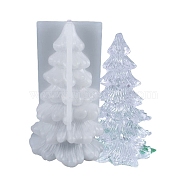 DIY Christmas Tree Display Silicone Molds, Resin Casting Molds, for UV Resin, Epoxy Resin Craft Making, White, 126x73x71.5mm(DIY-P075-A04)