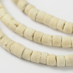 Natural Coconut Column Bead Strands, 3.5x1.5~4mm, Hole: 1mm, about 216pcs/strand, 22.8 inch(COCB-O001-15)