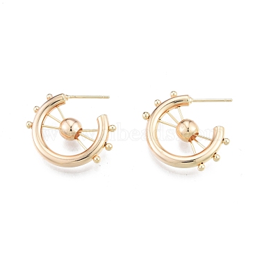 Anchor & Helm Brass Stud Earrings