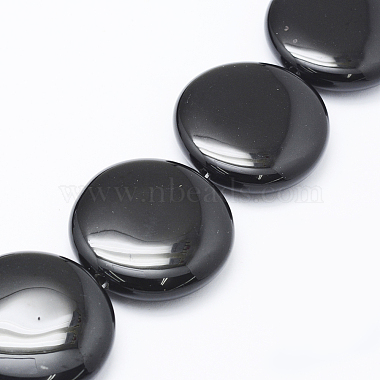 Natural Black Onyx Beads Strands(G-E469-09-8mm)-3