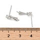 Rhodium Plated Donut 925 Sterling Silver Stud Earring Findings(STER-P056-13P)-3