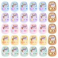 30Pcs Game Console Slime Opaque Resin Cabochons Flatback Cartoon Game Slime Resin Charms Colorful Cartoon Embellishment Cabochon for DIY Crafts Scrapbooking Phone Case Decor, Mixed Color, 21x17mm(JX286A)