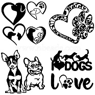 4Pcs 4 Styles PET Waterproof Self-adhesive Car Stickers, Reflective Decals for Car, Motorcycle Decoration, Heart, 200x200mm, 1pc/style(DIY-WH0308-225A-021)