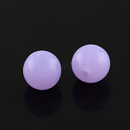 Fluorescent Acrylic Beads, Round, Lilac, 8mm, Hole: 1.5mm, about 1700pcs/500g(MACR-R517-8mm-09)